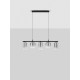 ΚΡΕΜΑΣΤΟ ΦΩΤΙΣΤΙΚΟ Matt Black Metal Smokey Grey Glass