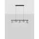 ΚΡΕΜΑΣΤΟ ΦΩΤΙΣΤΙΚΟ Matt Black Metal Smokey Grey Glass