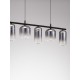 ΚΡΕΜΑΣΤΟ ΦΩΤΙΣΤΙΚΟ Matt Black Metal Smokey Grey Glass