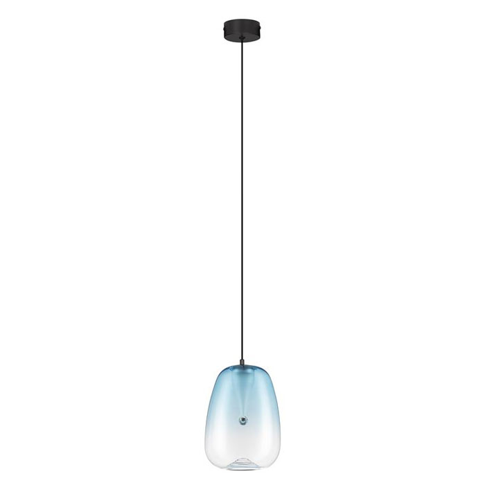 ΚΡΕΜΑΣΤΟ ΜΟΝΟΦΩΤΟ Light Blue Color Glass D:16cm