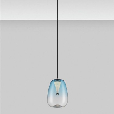 ΚΡΕΜΑΣΤΟ ΜΟΝΟΦΩΤΟ Light Blue Color Glass D:16cm