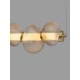 ΚΡΕΜΑΣΤΟ ΦΩΤΙΣΤΙΚΟ  Glossy Light Gold Metal Base Amber Color Glass 3000Κ