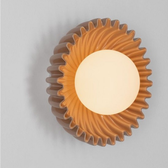 ΑΠΛΙΚΑ ΤΟΙΧΟΥ Caramel Ceramic & Opal Glass D:23,5cm