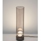 ΕΠΙΤΡΑΠΕΖΙΟ ΦΩΤΙΣΤΙΚΟ  Brushed Gray Metal Base & Mocha Glass H:35cm