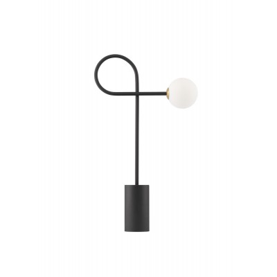 ΕΠΙΤΡΑΠΕΖΙΟ ΦΩΤΙΣΤΙΚΟ Sandy Black Aluminium & Opal Glass