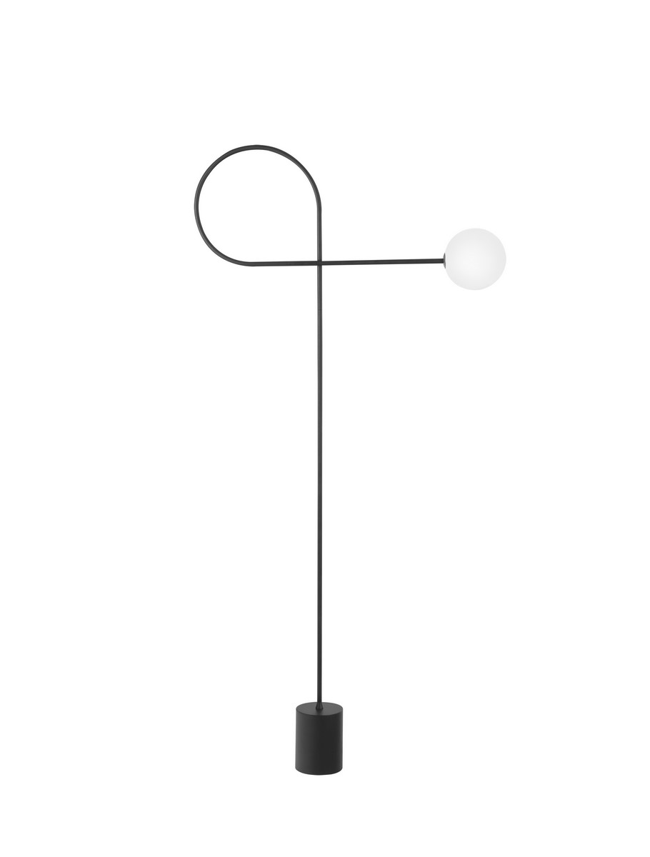 ΦΩΤΙΣΤΙΚΟ ΔΑΠΕΔΟΥ Sandy Black Aluminium & Opal Glass 150 cm
