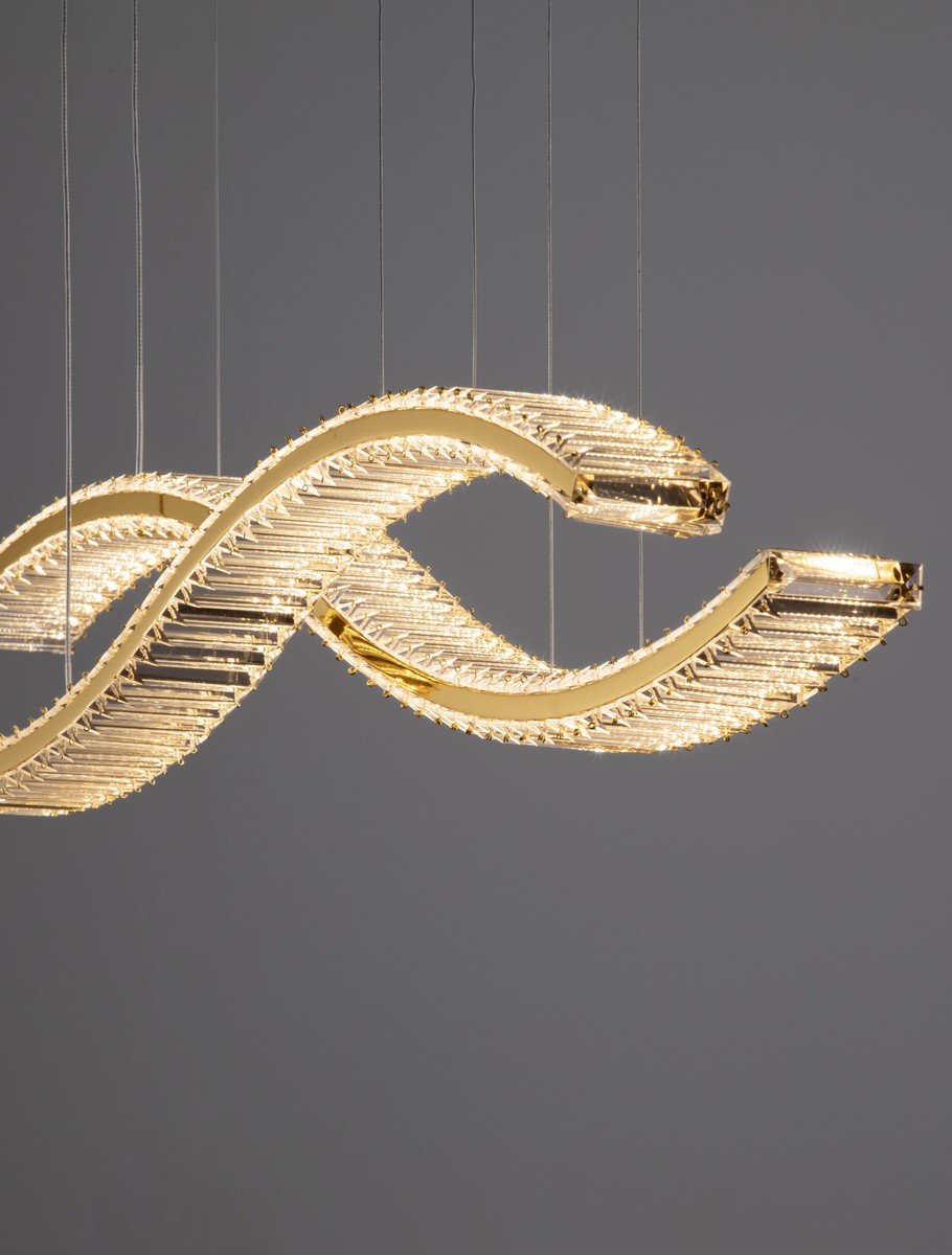 ΚΡΕΜΑΣΤΟ ΦΩΤΙΣΤΙΚΟ  Gold Metal & Crystal