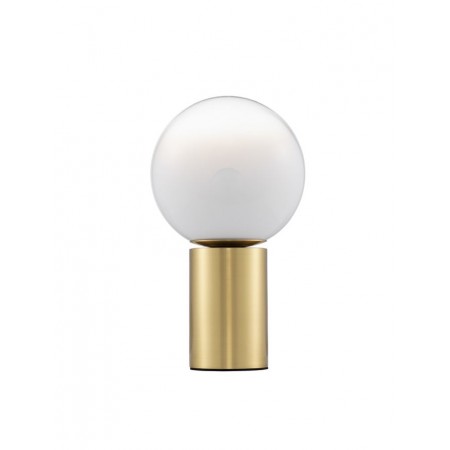 ΕΠΙΤΡΑΠΕΖΙΟ ΦΩΤΙΣΤΙΚΟ  Brass Gold Metal Gradient White Glass