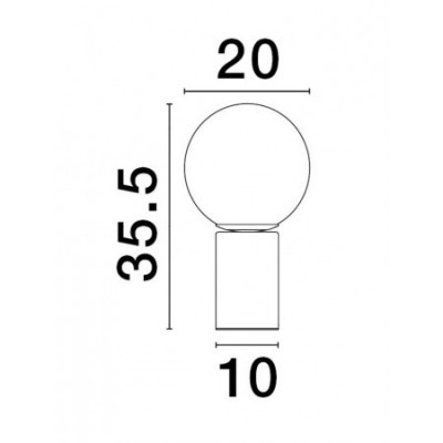 ΕΠΙΤΡΑΠΕΖΙΟ ΦΩΤΙΣΤΙΚΟ  Brass Gold Metal Gradient White Glass