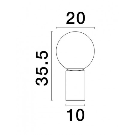 ΕΠΙΤΡΑΠΕΖΙΟ ΦΩΤΙΣΤΙΚΟ  Brass Gold Metal Gradient White Glass