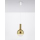 ΚΡΕΜΑΣΤΟ ΦΩΤΙΣΤΙΚΟ Gold Glass & White Metal Base & Champagne