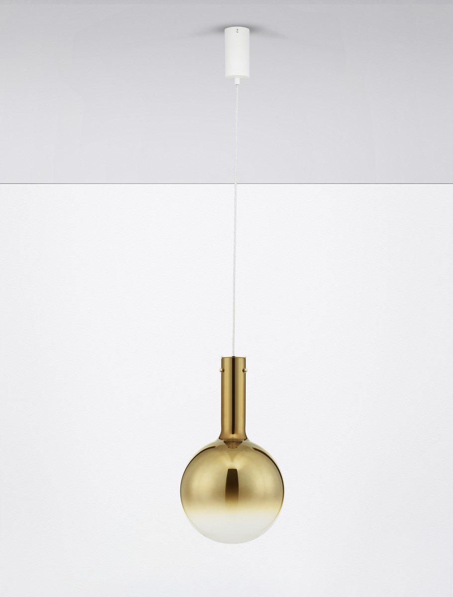 ΚΡΕΜΑΣΤΟ ΦΩΤΙΣΤΙΚΟ Gold Glass & White Metal Base & Champagne