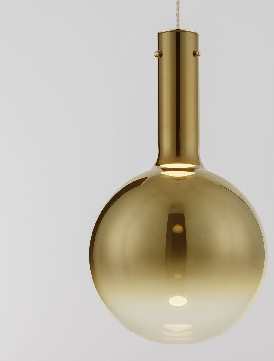 ΚΡΕΜΑΣΤΟ ΦΩΤΙΣΤΙΚΟ Gold Glass & White Metal Base & Champagne