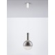 ΚΡΕΜΑΣΤΟ ΦΩΤΙΣΤΙΚΟ Smokey Glass & White Metal Base & Champagne