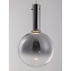 ΚΡΕΜΑΣΤΟ ΦΩΤΙΣΤΙΚΟ Smokey Glass & White Metal Base & Champagne