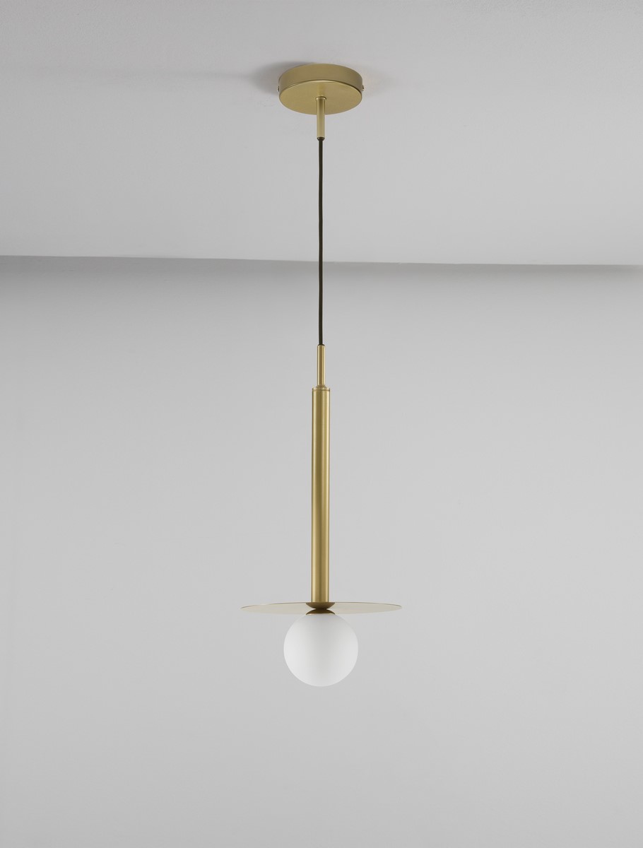 ΚΡΕΜΑΣΤΟ ΦΩΤΙΣΤΙΚΟ  Brass Gold Metal Opal Glass