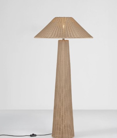 ΕΠΙΔΑΠΕΔΙΟ ΦΩΤΙΣΤΙΚΟ ΕΞΩΤΕΡΙΚΟΥ ΧΩΡΟΥ Light Brown  Synthetic Rattan, Metal & Glass H:145cm