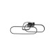ΦΩΤΙΣΤΙΚΟ ΟΡΟΦΗΣ  Matt Black Aluminium & Acrylic 1862Lm 3000K IP20