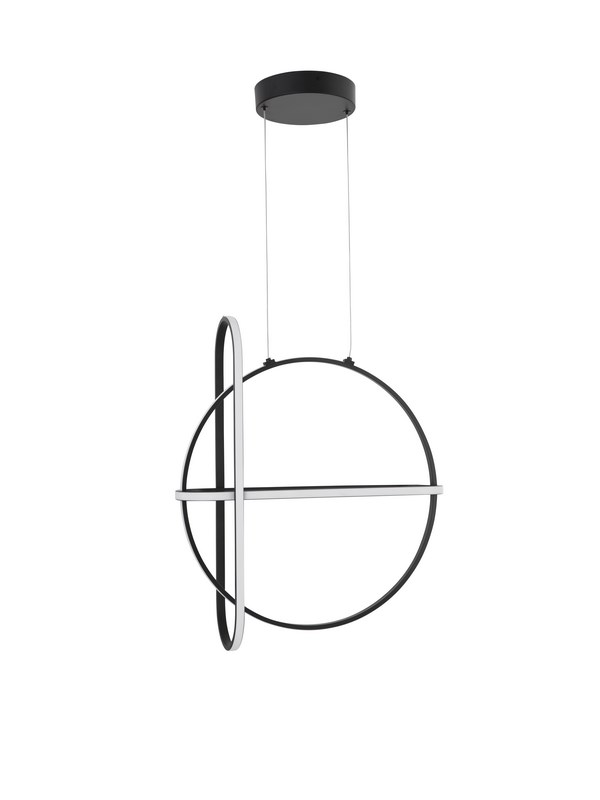 ΚΡΕΜΑΣΤΟ ΦΩΤΙΣΤΙΚΟ  Matt Black Aluminium & Acrylic 3000K IP20