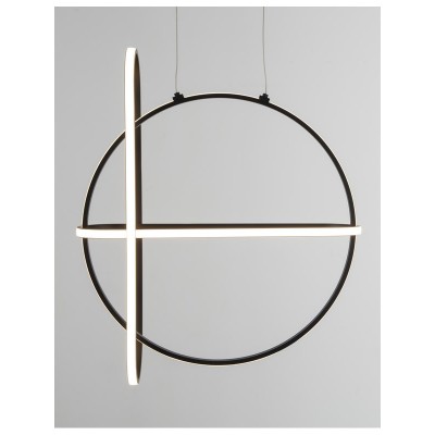 ΚΡΕΜΑΣΤΟ ΦΩΤΙΣΤΙΚΟ  Matt Black Aluminium & Acrylic 3000K IP20