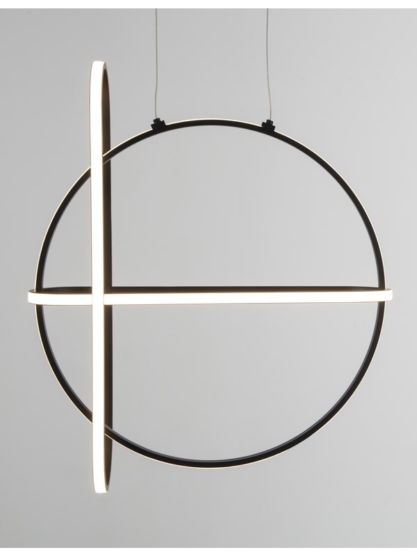 ΚΡΕΜΑΣΤΟ ΦΩΤΙΣΤΙΚΟ  Matt Black Aluminium & Acrylic 3000K IP20