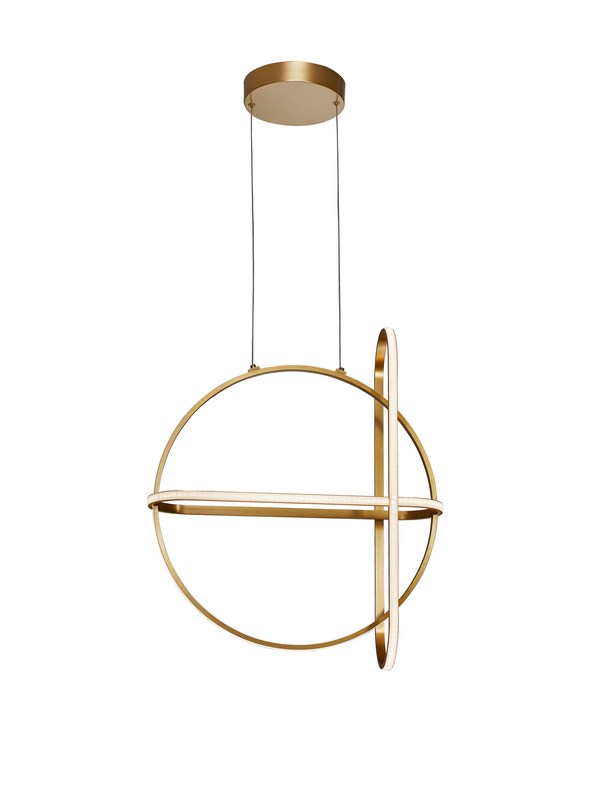 ΚΡΕΜΑΣΤΟ ΦΩΤΙΣΤΙΚΟ Gold Aluminium & Acrylic LED IP20