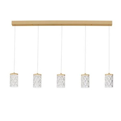 ΦΩΤΙΣΤΙΚΟ ΚΡΕΜΑΣΤΟ LED 4ΦΩΤΟ Brass Gold Steel
