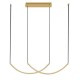 ΚΡΕΜΑΣΤΟ ΦΩΤΙΣΤΙΚΟ LED Gold Aluminium & Steel K9 Crystal & Black Leather
