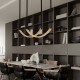 ΚΡΕΜΑΣΤΟ ΦΩΤΙΣΤΙΚΟ LED Gold Aluminium & Steel K9 Crystal & Black Leather