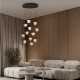 ΦΩΤΙΣΤΙΚΟ LED ΚΡΕΜΑΣΤΟ Sandy Black Aluminium & Cloud Glass D:55cm