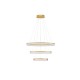 ΚΡΕΜΑΣΤΟ ΜΕ 3 ΚΥΚΛΟΥΣ Brushed Gold Aluminium & Acrylic D:80cm