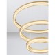 ΚΡΕΜΑΣΤΟ ΜΕ 3 ΚΥΚΛΟΥΣ Brushed Gold Aluminium & Acrylic D:80cm