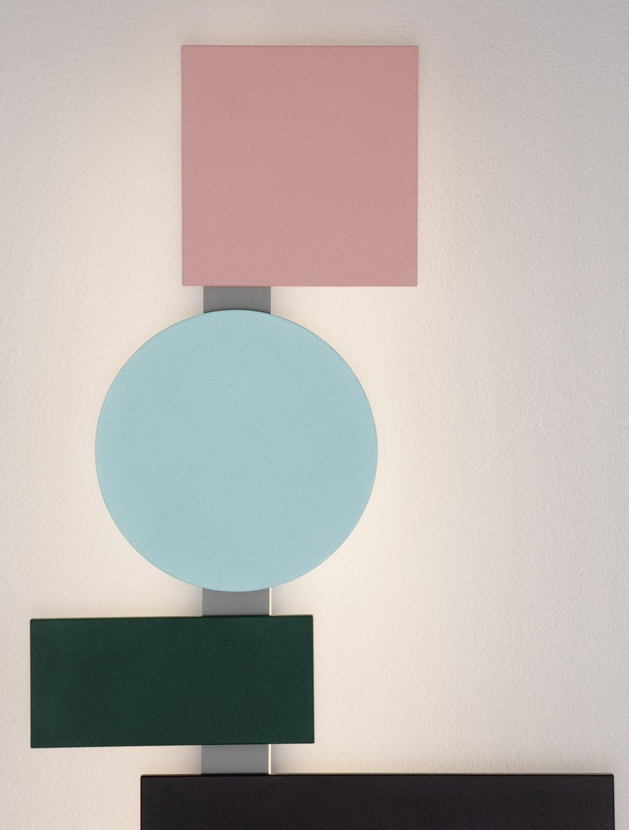 ΑΠΛΙΚΑ ΤΟΙΧΟΥ Orange,Black,Gray,Blue,Pink &White Aluminium & Acrylic H:68,2cm 