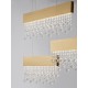 ΚΡΕΜΑΣΤΟ ΦΩΤΙΣΤΙΚΟ Brushed Gold Aluminium & Crystal