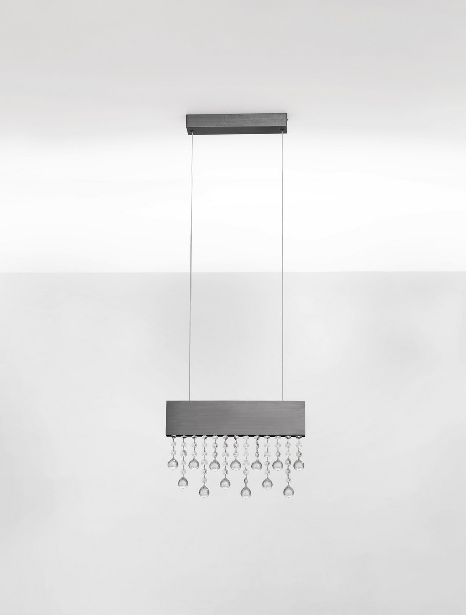 ΚΡΕΜΑΣΤΟ ΦΩΤΙΣΤΙΚΟ  Brushed Titanium Black Aluminium & Crystal 3500Κ