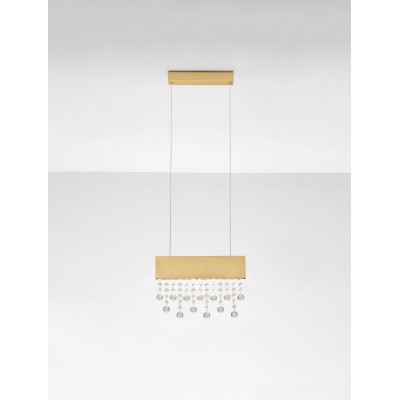ΚΡΕΜΑΣΤΟ ΦΩΤΙΣΤΙΚΟ Brushed Gold Aluminium & Crystal 3500Κ