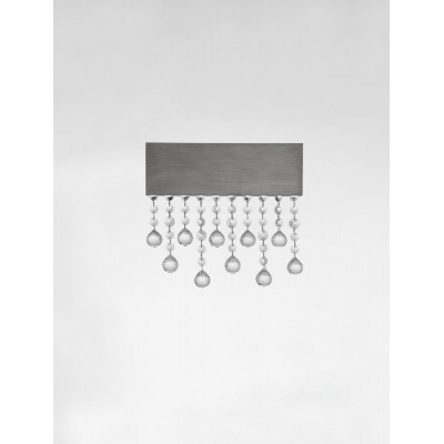 ΑΠΛΙΚΑ ΤΟΙΧΟΥ  Brushed Titanium Black Aluminium & Crystal