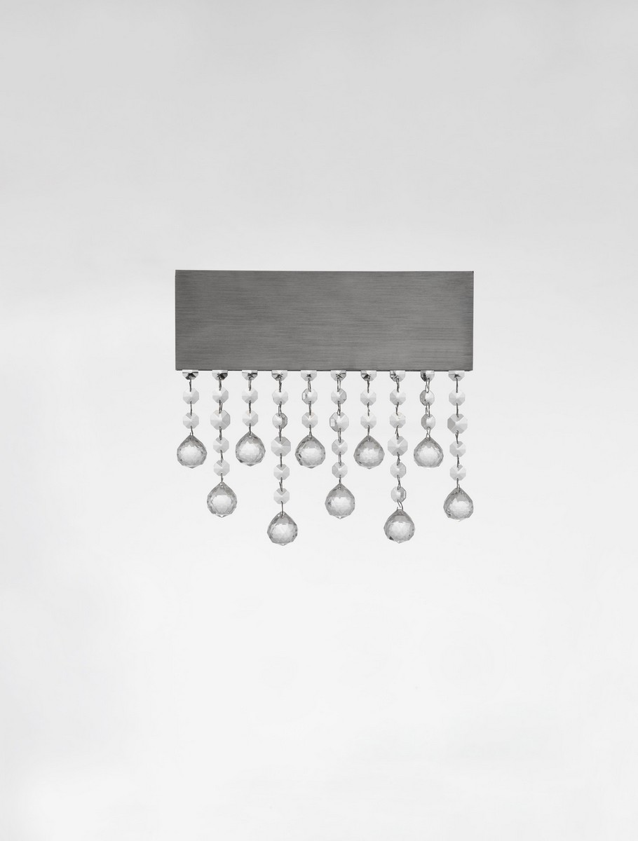 ΑΠΛΙΚΑ ΤΟΙΧΟΥ  Brushed Titanium Black Aluminium & Crystal