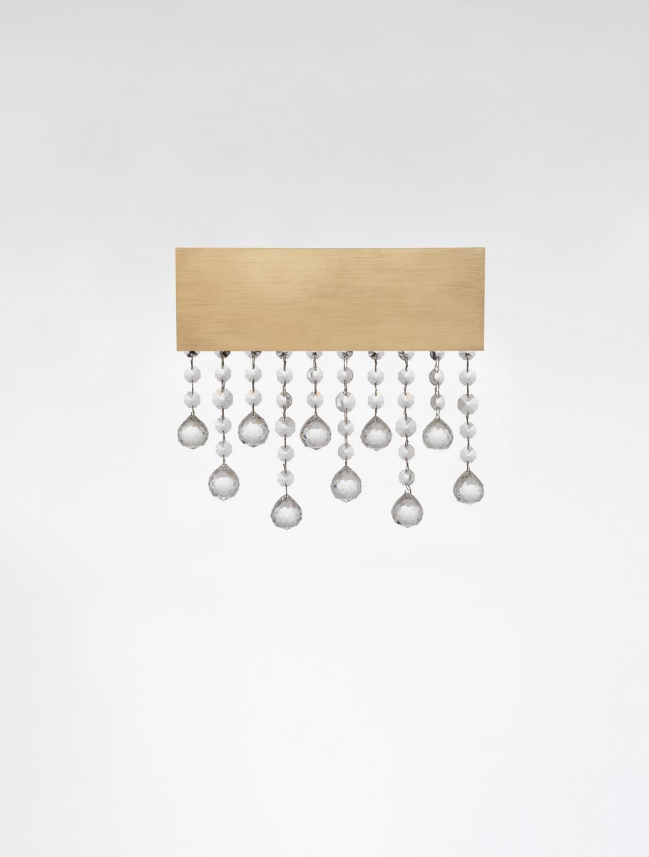 ΑΠΛΙΚΑ ΤΟΙΧΟΥ Brushed Gold Aluminium & Crystal
