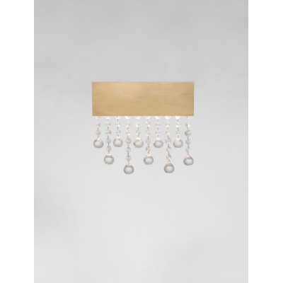 ΑΠΛΙΚΑ ΤΟΙΧΟΥ Brushed Gold Aluminium & Crystal
