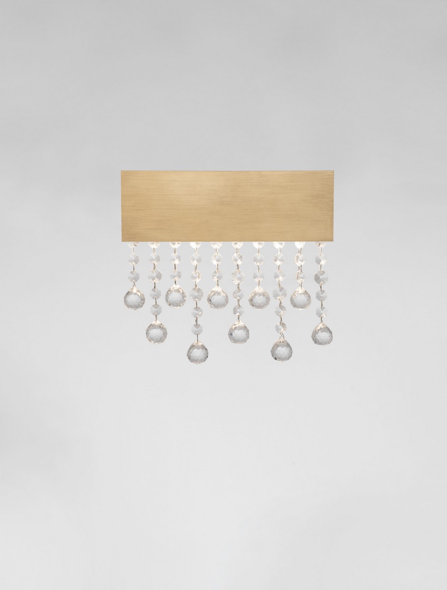 ΑΠΛΙΚΑ ΤΟΙΧΟΥ Brushed Gold Aluminium & Crystal