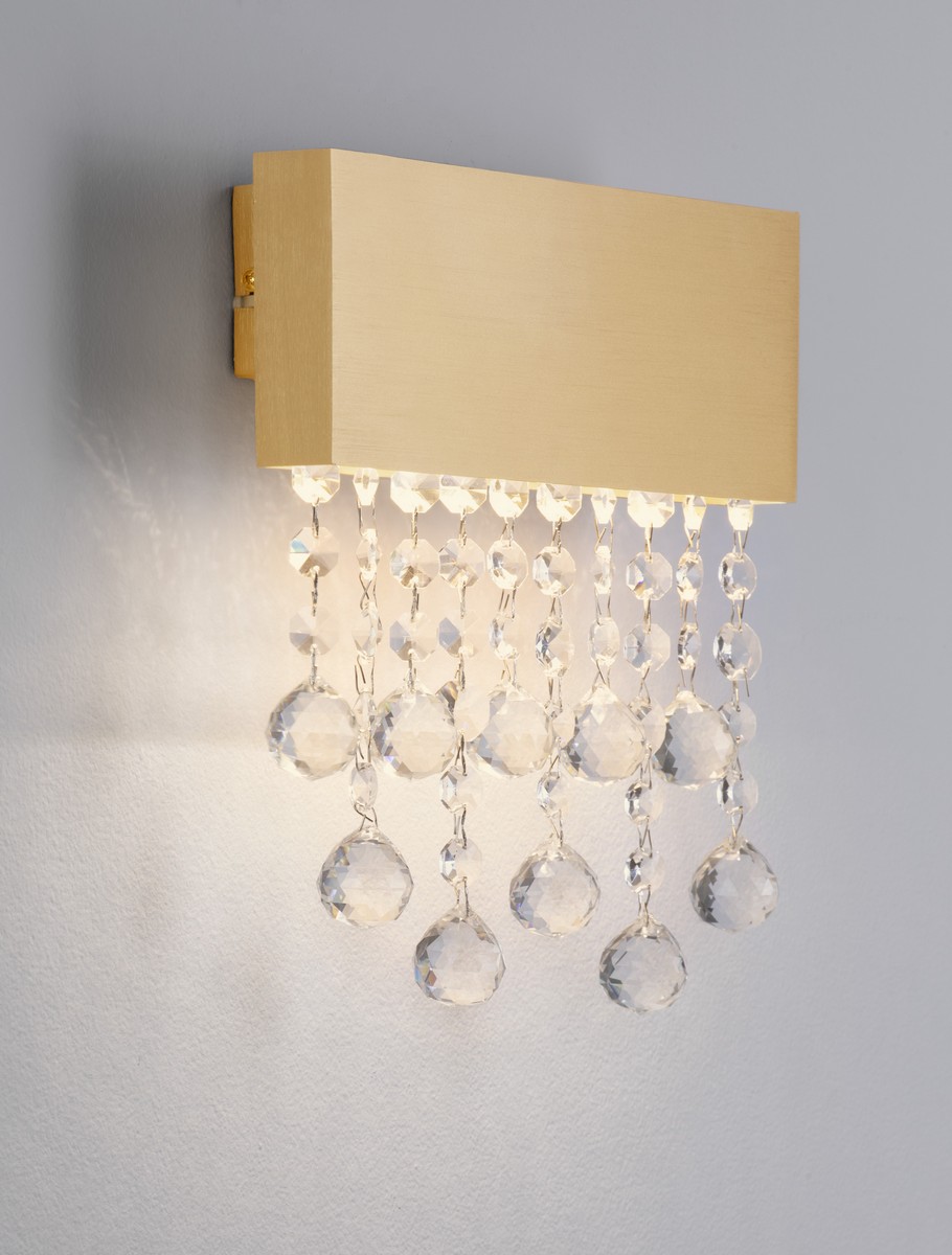 ΑΠΛΙΚΑ ΤΟΙΧΟΥ Brushed Gold Aluminium & Crystal