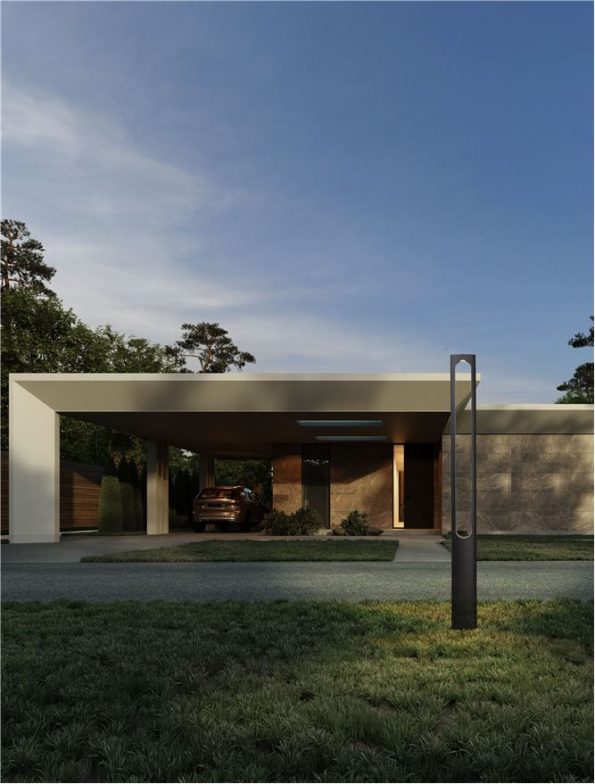ΦΩΤΙΣΤΙΚΟ ΔΑΠΕΔΟΥ ΓΙΑ ΚΗΠΟ Dark Anthracite Aluminium & Polycarbonate H:200cm