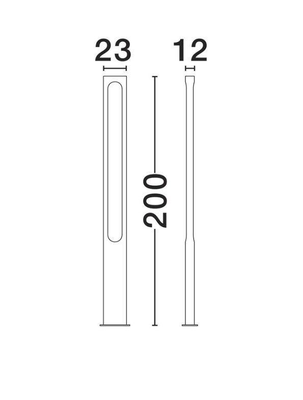 ΦΩΤΙΣΤΙΚΟ ΔΑΠΕΔΟΥ ΓΙΑ ΚΗΠΟ Dark Anthracite Aluminium & Polycarbonate H:200cm