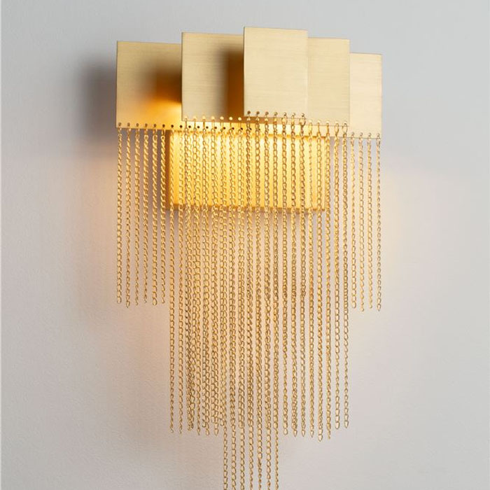 ΑΠΛΙΚΑ ΤΟΙΧΟΥ  Brushed Gold Steel & Aluminium