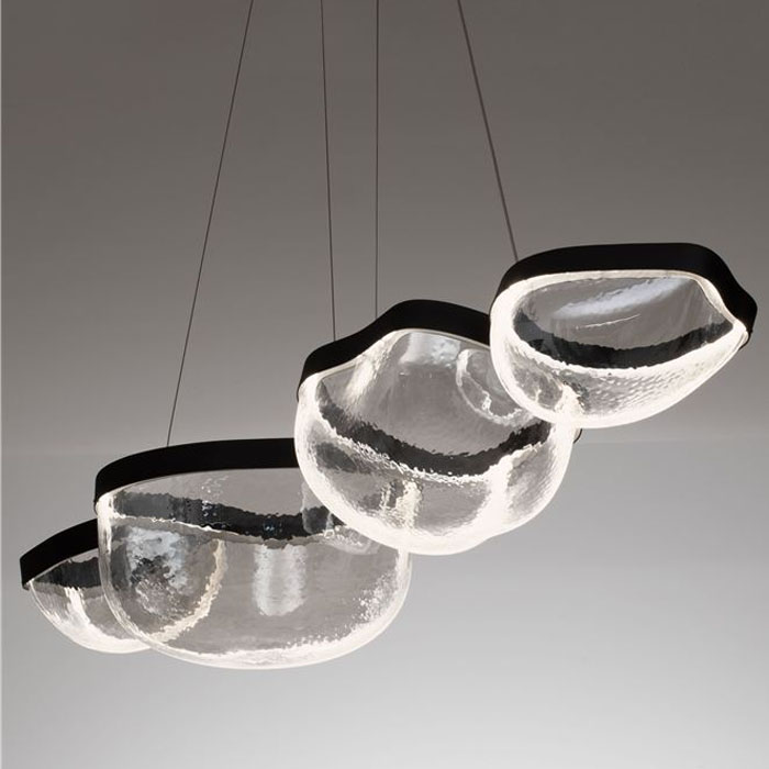 ΦΩΤΙΣΤΙΚΟ n3 BLACK MAT&TRANSPARENT GLASS L:116cm