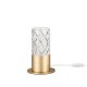 ΕΠΙΤΡΑΠΕΖΙΟ ΦΩΤΙΣΤΙΚΟ  Brass Gold Steel, Aluminium & Clear Acrylic H:18,5cm