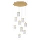 ΚΡΕΜΑΣΤΟ 9 ΦΩΤΟ LED Brass Gold Steel, Aluminium & Clear Acrylic