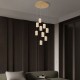 ΚΡΕΜΑΣΤΟ 9 ΦΩΤΟ LED Brass Gold Steel, Aluminium & Clear Acrylic