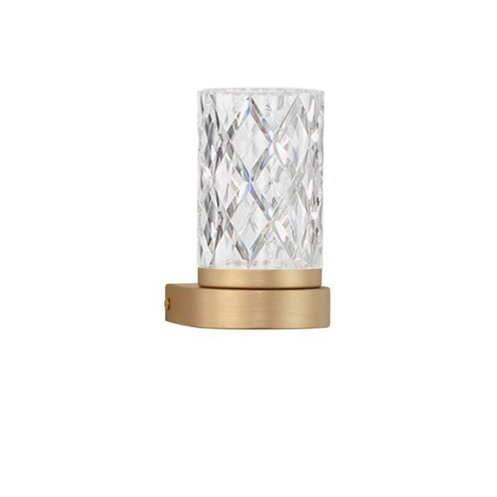 ΑΠΛΙΚΑ ΤΟΙΧΟΥ Brass Gold Steel, Aluminium & Clear Acrylic